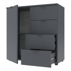 Комод Doros Рон 1 1 фасад 4 шухляди Білий 80х38х81 (41516006) Калуш