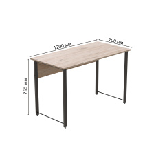 Комп'ютерний стіл Ferrum-decor Курт 75x120x70 чорний ДСП Дуб Сан-Маріно 16мм Золотоноша