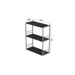 Книжкова полиця універсальна Ferrum-decor Стім 2 74x63x26 сірий ДСП Сосна Кембра 16мм (XK00054) Житомир