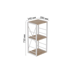 Етажерка Ferrum-decor Конект 73x34x28 см Дуб Сан-Маріно (XK00260) Лубни