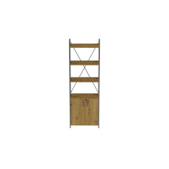 Етажерка 4/60 Ferrum-decor Серії Конект із тумбою 179x60x28 Сірий ДСП Дуб Артізан (FD1082) Костопіль