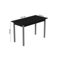 Стіл кухонний Ferrum-decor Маріо 75x120x60 Сірий ДСП Сосна Кембра 16мм (MAR0045) Ніжин