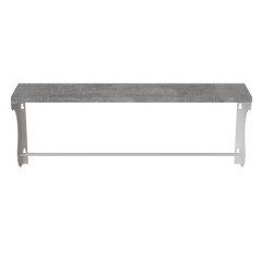 Полиця настінна Ferrum-decor Юзібі 270x500x150 метал Білий ДСП Бетон 16 мм (UZI0014) Гайсин