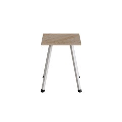 Табурет кухонный Ferrum-decor 430x320x320 Белый металл ДСП Дуб Сан-Марино 16 мм (TAB009) Новое