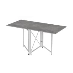 Стол-книжка трансформер Орион 2 Ferrum-decor 750x1520x730 Белый металл ДСП Бетон 16 мм (ORI214) Тернополь