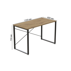 Письмовий стіл Ferrum-decor Конект 75x120x60 см Дуб Артізан (XK00165) Кременчуг