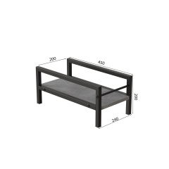 Підставка для системного блоку Ferrum-decor Нікі 21x24x45 Чорний ДСП Бетон 16мм (NIK0007) Киев