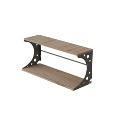 Полиця настінна Ferrum-decor Букін 330x600x240 метал Сірий ДСП Дуб Сан-Маріно 16 мм (BUK0037) Ворожба