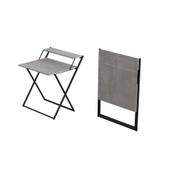 Стол трансформер Компакт 2 Ferrum-decor 750x790x720 Белый металл ДСП Бетон 16 мм (KOM214) Ужгород