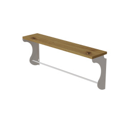 Полиця настінна Ferrum-decor Юзібі 270x600x150 метал Білий ДСП Дуб Артізан 16 мм (UZI0034) Киев