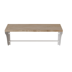 Полиця настінна Ferrum-decor Комфі 260x700x240 метал Білий ДСП Дуб Сан-Маріно 16 мм (KOM0051) Бердичев