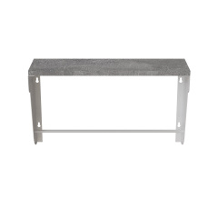 Полиця настінна Ferrum-decor Світ 300x500x150 метал Білий ДСП Бетон 16 мм (SVI0014) Сумы