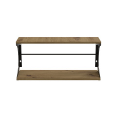 Полиця настінна Ferrum-decor Букін 330x500x240 метал Чорний ДСП Дуб Артізан 16 мм (BUK0006) Ромни