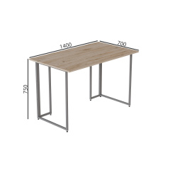 Комп'ютерний стіл Ferrum-decor Ханна 75x140x70 сірий ДСП Дуб Сан-Маріно 32мм Житомир