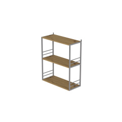 Книжкова полиця універсальна Ferrum-decor Стім 2 74x63x26 сірий ДСП Дуб Артізан 16мм (XK00051) Полтава