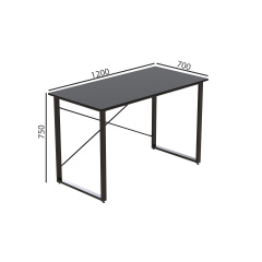 Комп'ютерний стіл Ferrum-decor Дейв 75x120x70 чорний ДСП Сосна Кембра 32мм Бровари