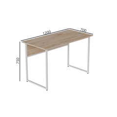 Комп'ютерний стіл Ferrum-decor Коді 75x120x70 білий ДСП Дуб Сан-Маріно 16мм Вінниця
