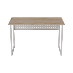Комп'ютерний стіл Ferrum-decor Майк 75x120x70 білий ДСП Дуб Сан-Маріно 32мм Львів