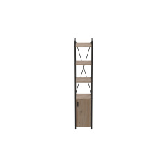 Етажерка 4/34 Ferrum-decor Серії Конект з тумбою 179x34x28 Чорний ДСП Дуб Сан-Марино (FD1043) Луцьк