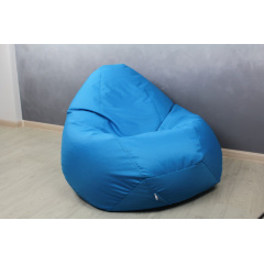 Безкаркасне крісло мішок груша Овал Coolki XL 85x105 Блакитний (Оксфорд 600D PU) Бровары