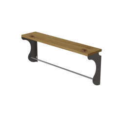 Полиця настінна Ferrum-decor Юзібі 270x600x150 метал Сірий ДСП Дуб Артізан 16 мм (UZI0041) Черкассы