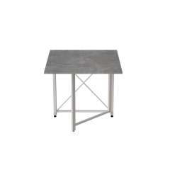 Стол-книжка трансформер Орион 1 Ferrum-decor 750x810x730 Белый металл ДСП Бетон 16 мм (ORI114) Бровари
