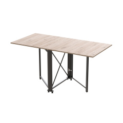 Стол-книжка трансформер Орион 2 Ferrum-decor 750x1520x730 Черный металл ДСП Дуб Сан-Марино 16 мм (ORI202) Полтава