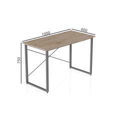 Комп'ютерний стіл Ferrum-decor Дейв 75x100x60 сірий ДСП Дуб Сан-Маріно 16мм Цумань