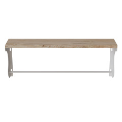 Полиця настінна Ferrum-decor Юзібі 270x500x150 метал Білий ДСП Дуб Сан-Маріно 16 мм (UZI0009) Новомосковск