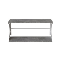 Полиця настінна Ferrum-decor Букін 330x700x240 метал Білий ДСП Бетон 16 мм (BUK0056) Київ