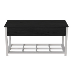 Банкетка з ящиком Ferrum-decor Дрейк 1 550x1000x400 метал Білий ДСП Сосна Кембра 16 мм (DRE0010) Дубно