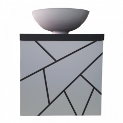 Пластиковая подвесная тумба Chaos black 50 см Ровно