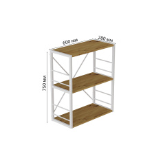 Етажерка Ferrum-decor Конект 73x60x28 см Дуб Артізан (XK00231) Софиевская Борщаговка
