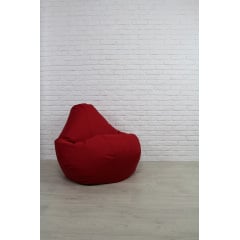 Безкаркасне крісло мішок груша Овал Coolki XXL 90x130 Бордовий (Оксфорд 600D PU) Кременчук