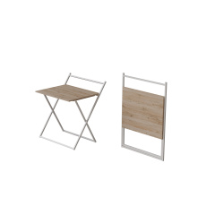 Стол трансформер Компакт 1 Ferrum-decor 750x790x720 Белый металл ДСП Дуб Сан-Марино 16 мм (KOM109) Київ