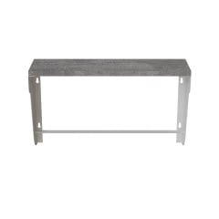 Полиця настінна Ferrum-decor Світ 300x600x150 метал Білий ДСП Бетон 16 мм (SVI0035) Костопіль