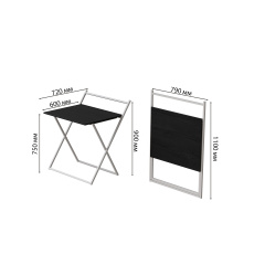Стол трансформер Компакт 1 Ferrum-decor 750x790x720 Белый металл ДСП Сосна Кембра 16 мм (KOM110) Ужгород