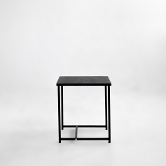 Журнальний стіл Adore Décor Квадро S Квадратний 40х40х43 см Чорний/Вугільний камінь Городок