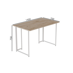 Комп'ютерний стіл Ferrum-decor Ханна 75x120x70 білий ДСП Дуб Сан-Маріно 16мм Київ