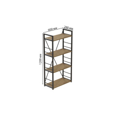 Етажерка Ferrum-decor Конект 120x60x28 см Дуб Артізан (XK00201) Винница