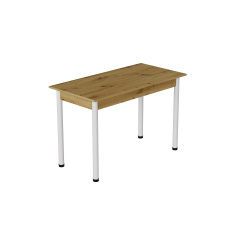Стіл кухонний Ferrum-decor Беніта 75x120x80 Білий ДСП Дуб Артізан 16мм (BEN0041) Київ