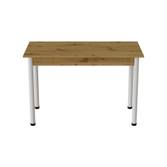 Стіл кухонний Ferrum-decor Беніта 75x120x80 Білий ДСП Дуб Артізан 16мм (BEN0041) Київ