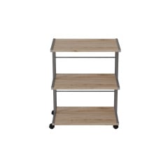 Етажерка на коліщатках Ferrum-decor Каміло 75x40x60 метал Сірий ДСП Дуб Сан-Маріно 16мм (KAM0016) Нова Прага