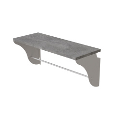 Настінна полиця Ferrum-decor Комфі 260x600x240 метал Білий ДСП Бетон 16 мм (KOM0035) Винница