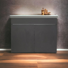 Пластиковая подвесная тумба Mikola-M HPL 3190 mat 60 см Орехов