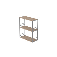 Книжкова полиця універсальна Ferrum-decor Стім 2 74x63x26 сірий ДСП Дуб Сан-Маріно 16мм (XK00050) Дніпро
