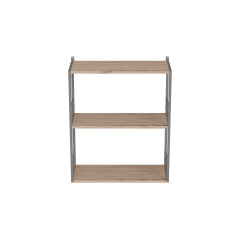 Книжкова полиця універсальна Ferrum-decor Стім 2 74x63x26 сірий ДСП Дуб Сан-Маріно 16мм (XK00050) Дніпро