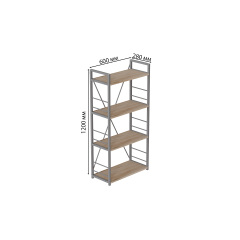 Етажерка Ferrum-decor Конект 120x60x28 см Дуб Сан-Маріно (XK00212) Ивано-Франковск