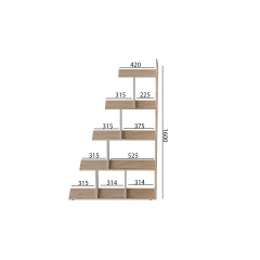 Етажерка Ferrum-decor Стелла 1600x1020x300 Білий метал ДСП Дуб Сан-Маріно (STEL016) Киев