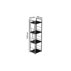Етажерка Ferrum-decor Конект 120x34x28 см Сосна Кембра (XK00252) Надвірна